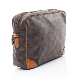 Louis Vuitton Potomac Monogram Shoulder Bag Canvas Leather Brown